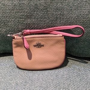 Coach Color Block Small Pebbled Leather Coin Case